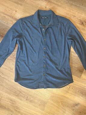 Fossil Men's Slate Blue Casual Button-Down Shirt